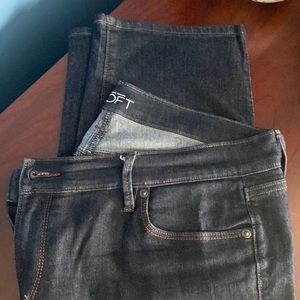 LOFT modern straight dark wash jeans size 32 (14)